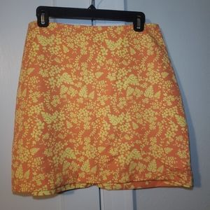 B. Moss Floral Print Skirt
